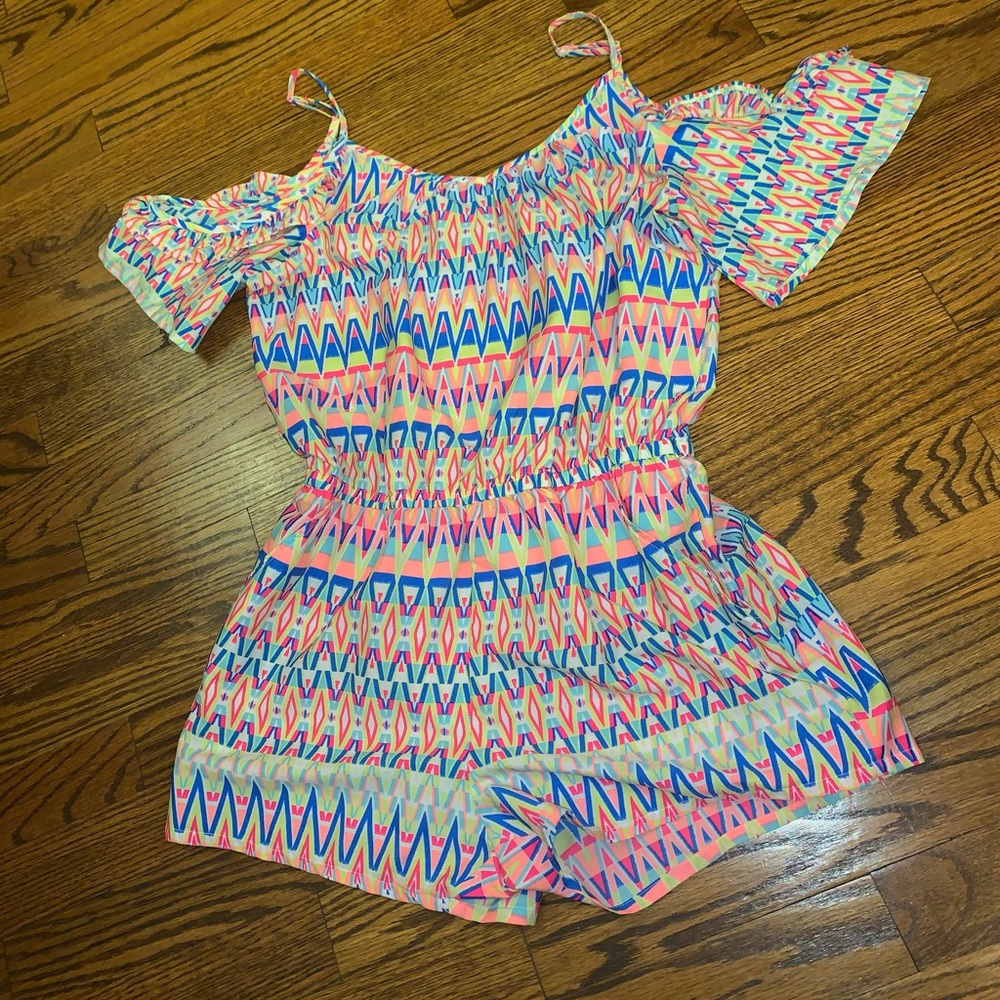 Off The Shoulder Colorful Romper Arizona Jean